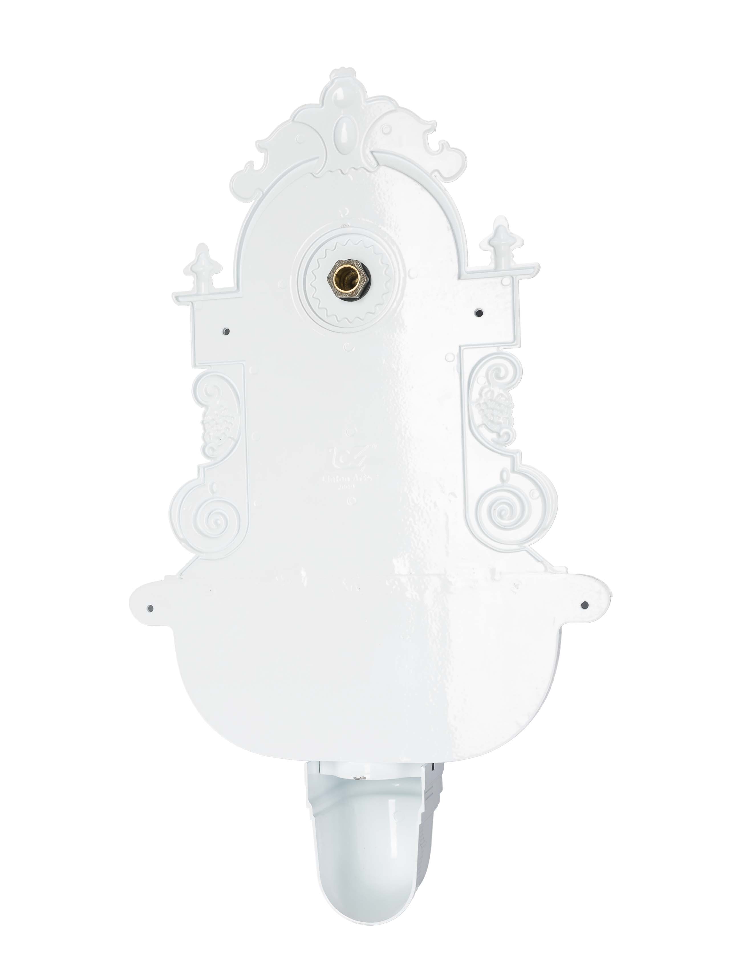 WASCHBECKEN WANDBRUNNEN WEIN GARTEN ALU WEISS ANTIK STIL BRUNNEN WASCHPLATZ BAD