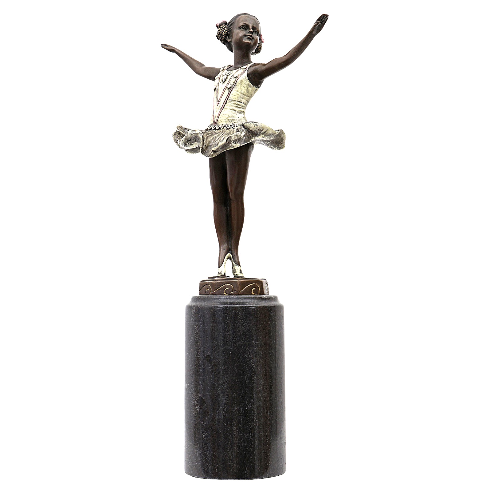 Bronzeskulptur Ballerina Ballett im Antik-Stil Bronze Figur Statue