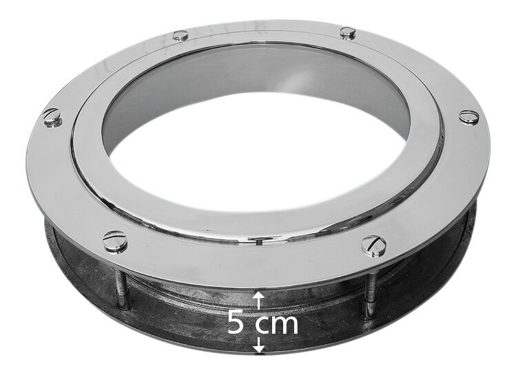 Rundring, Metall, Chrom, Durchmesser 5 cm, Montagezubehör