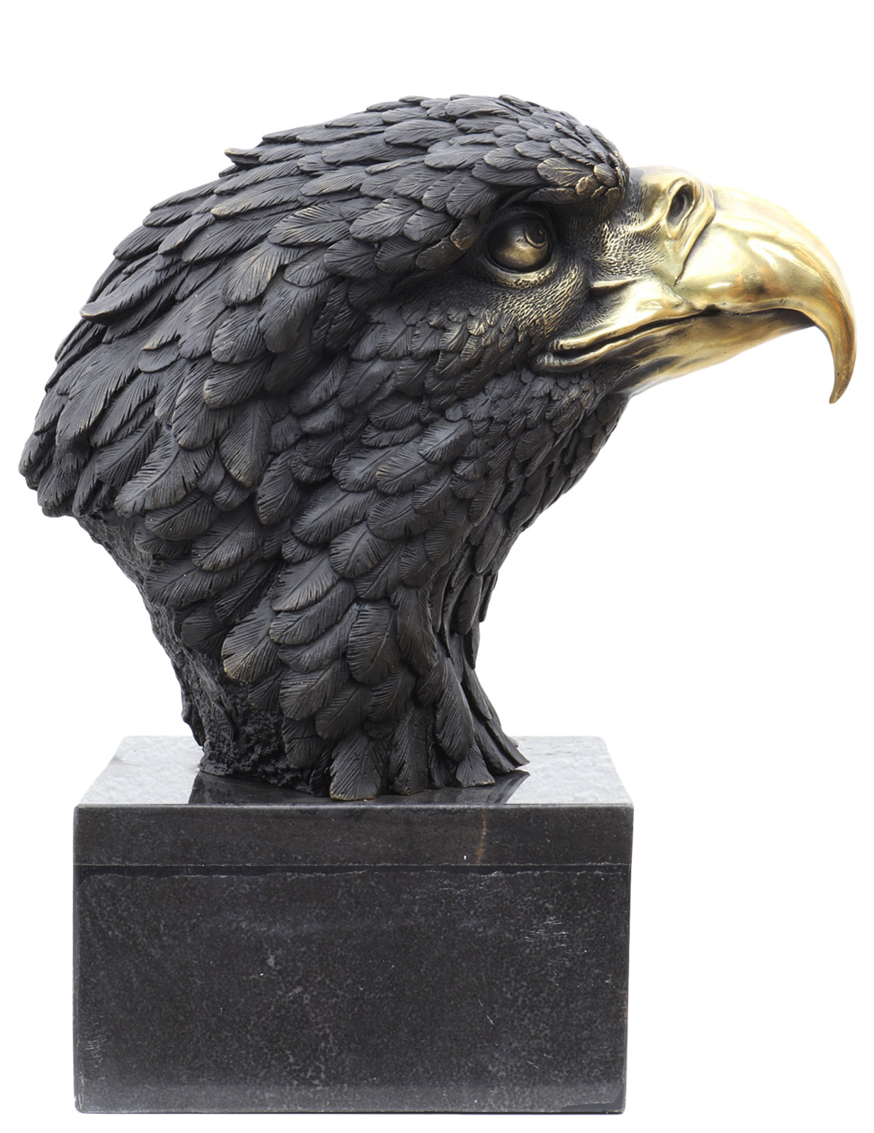 Bronzeskulptur Adler Büste Bronze Figur Statue im Antik-Stil 33cm