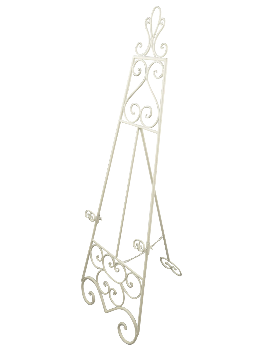 Staffelei Bildhalter Bilderständer Aufsteller Nostalgie Eisen Antik-Stil weiss