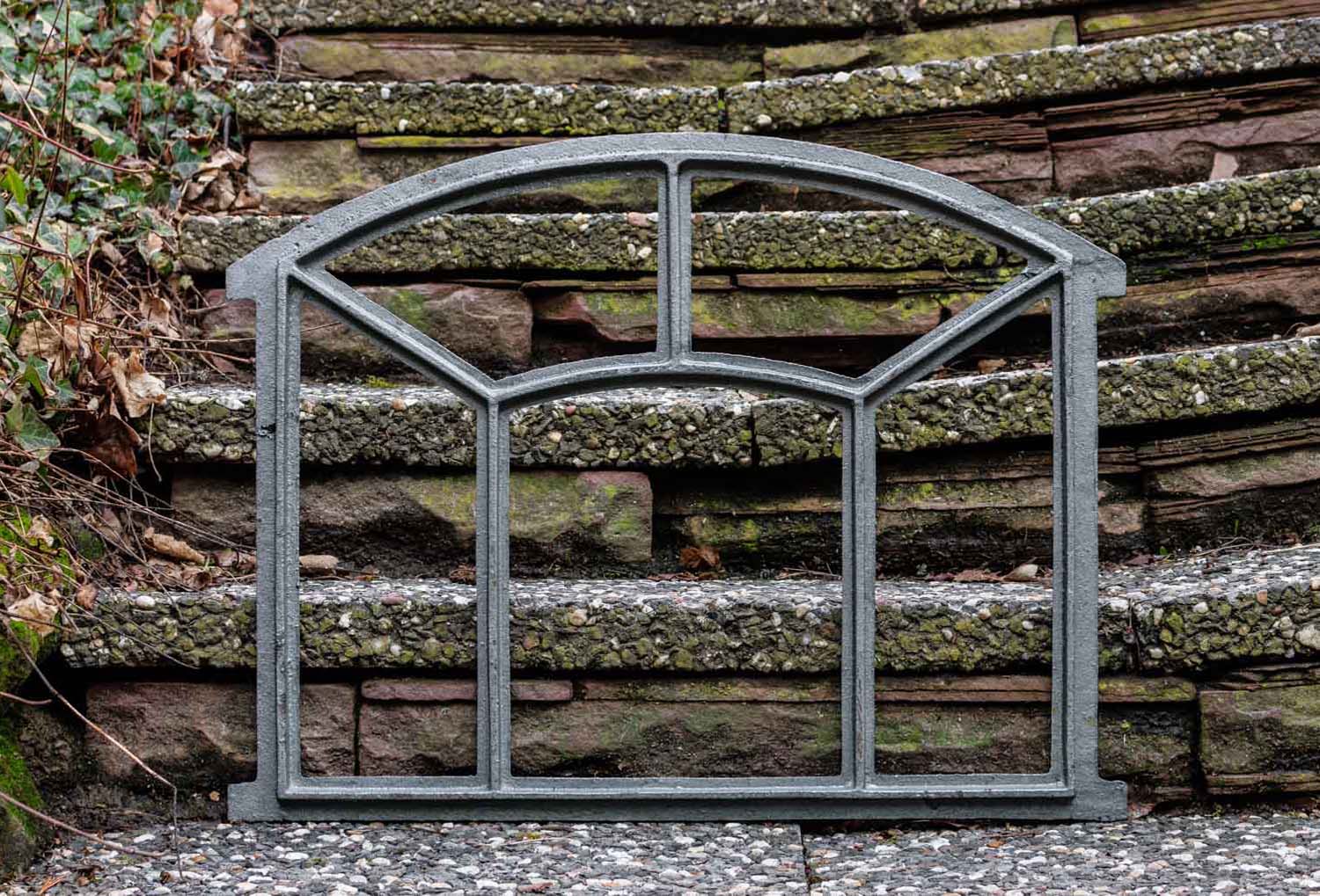 Fenster grau Stallfenster Eisenfenster Scheunenfenster Eisen 58cm Antik-Stil (m)