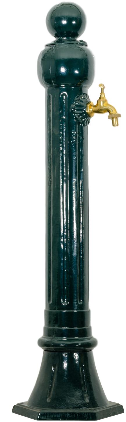 Standbrunnen 97cm Alu grün Brunnen Waschbecken Zapfsäule Antik-Stil