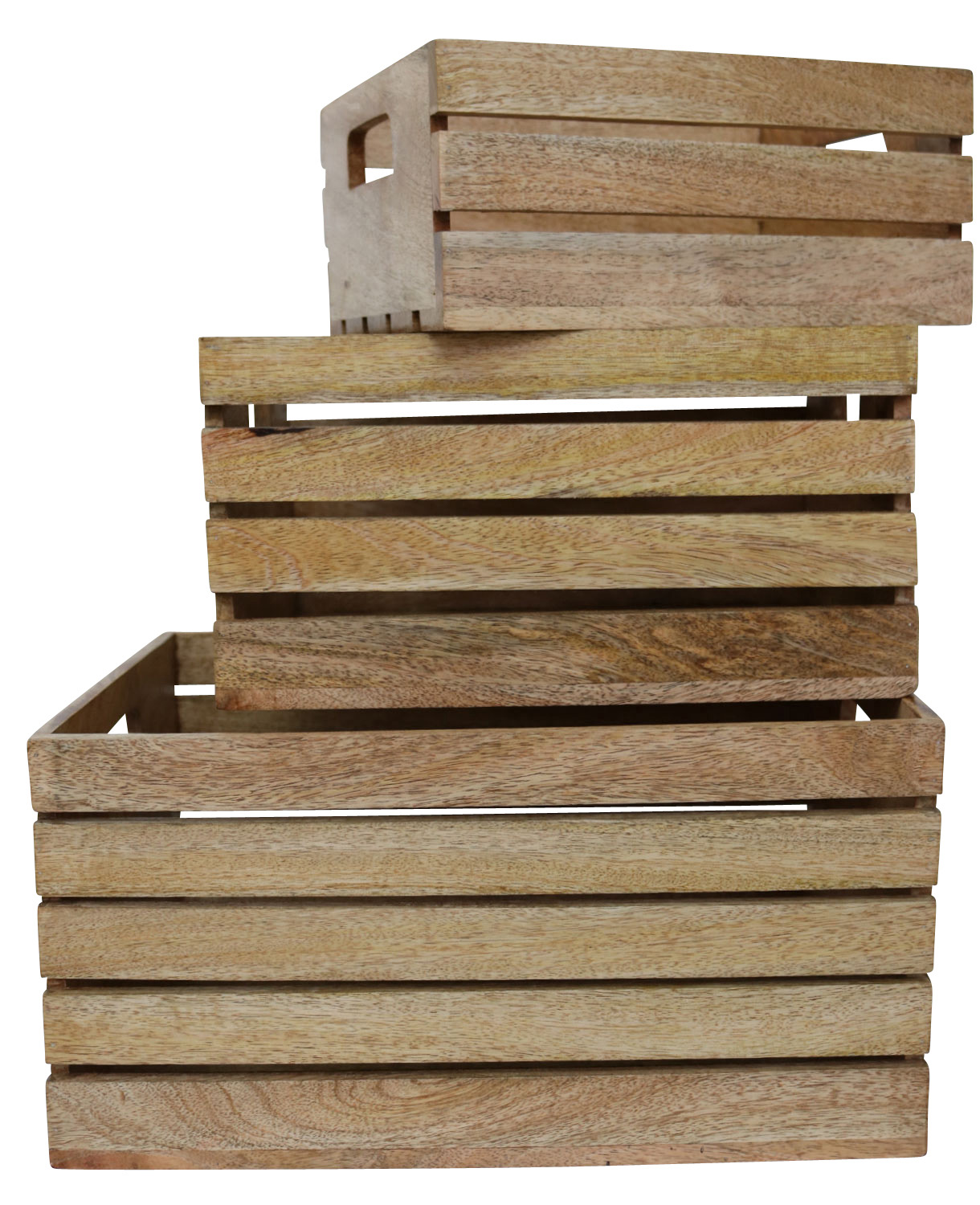 3x Holz Kiste Allzweckkiste Obstkiste Box Antik-Stil