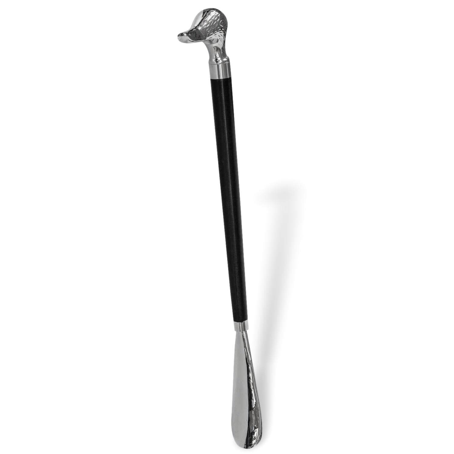 Shoehorn skohorn metall fågel silver i antik stil - 48cm