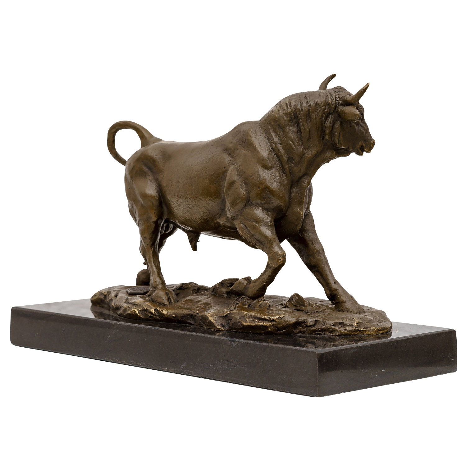 Bronzeskulptur Bronze Stier Figur Bronzefigur Statue Skulptur Antik-Stil 21cm