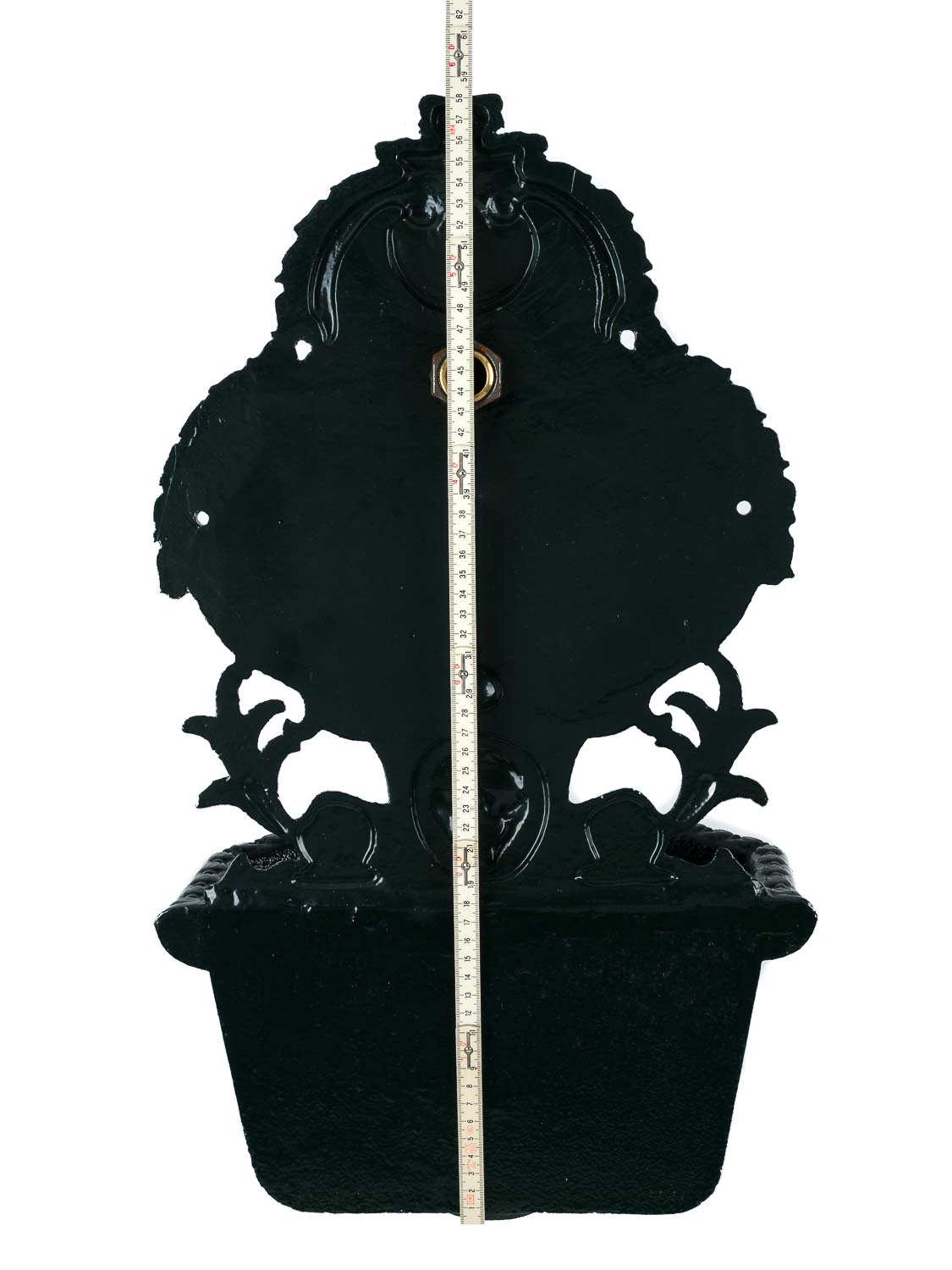 Waschbecken Löwe Wandbrunnen Garten Alu Becken Brunnen Grün antik Stil