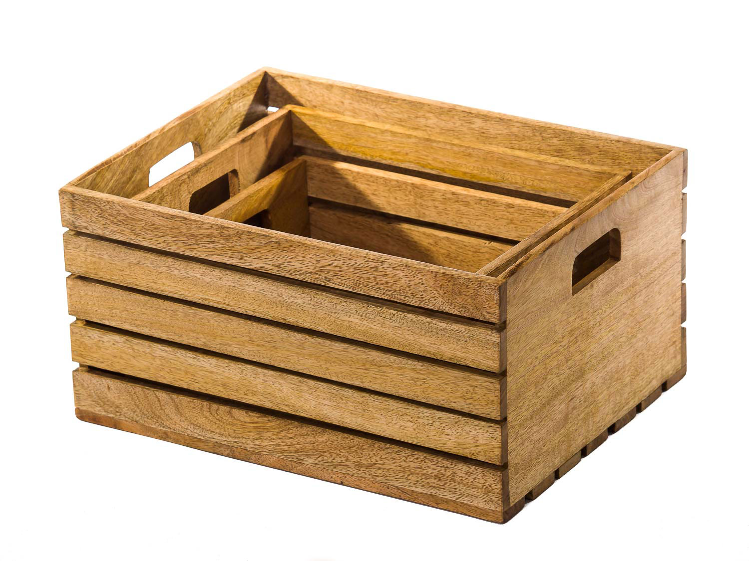 3x Holz Kiste Allzweckkiste Obstkiste Box Antik-Stil