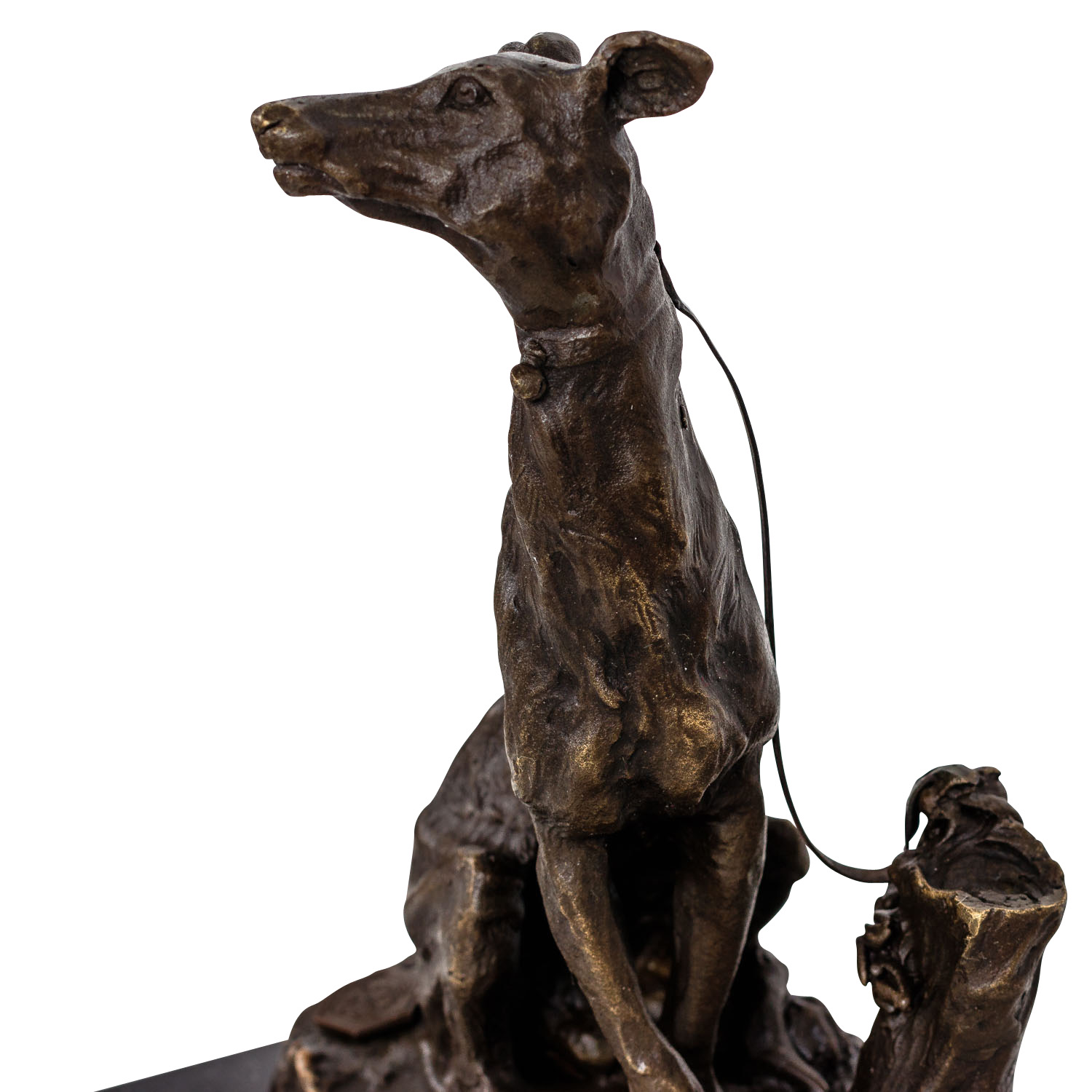 Bronzeskulptur Windhund im Antik-Stil Bronze Figur 20cm