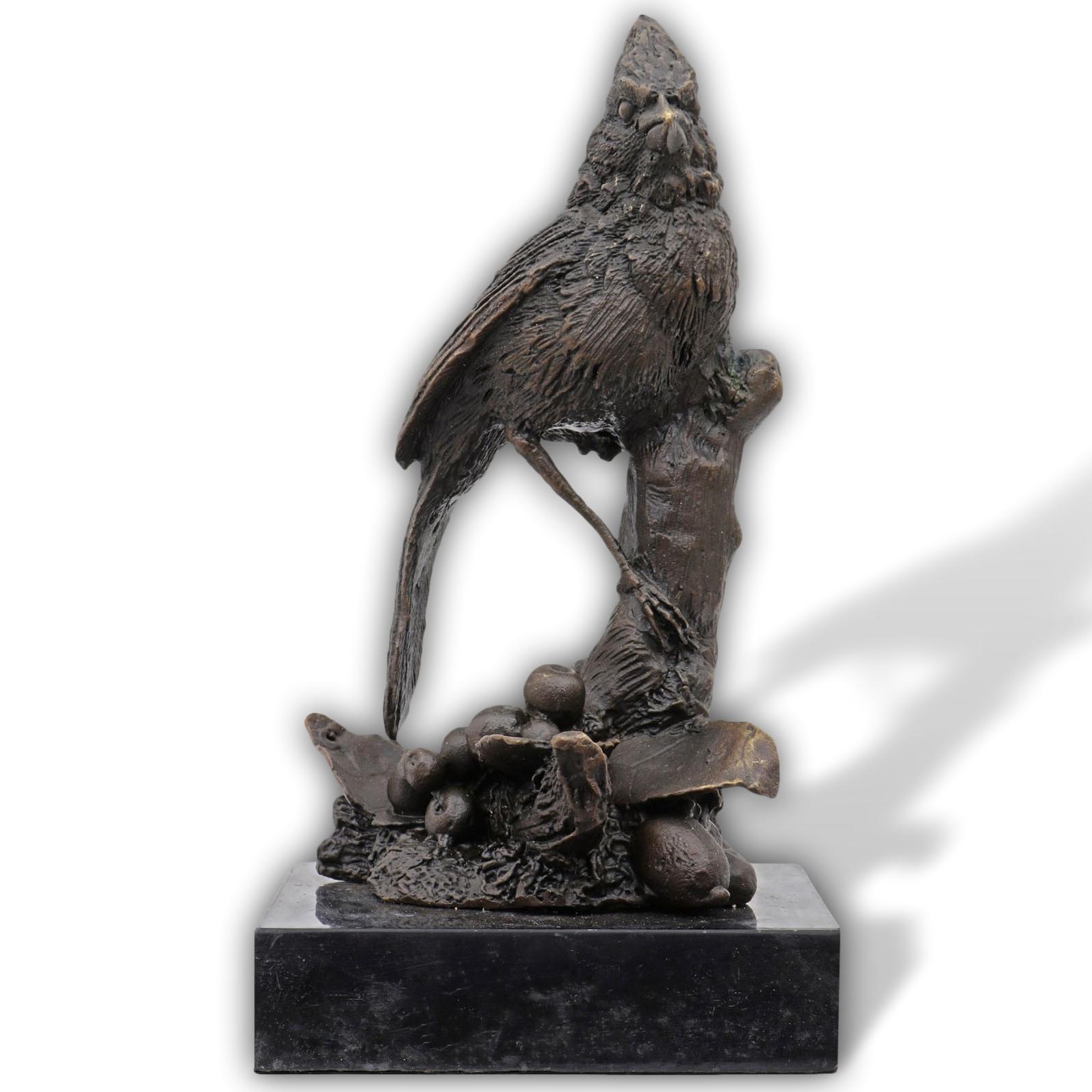 Bronsskulptur fågelskulptur figur antik stil kopia efter Franz Bergmann