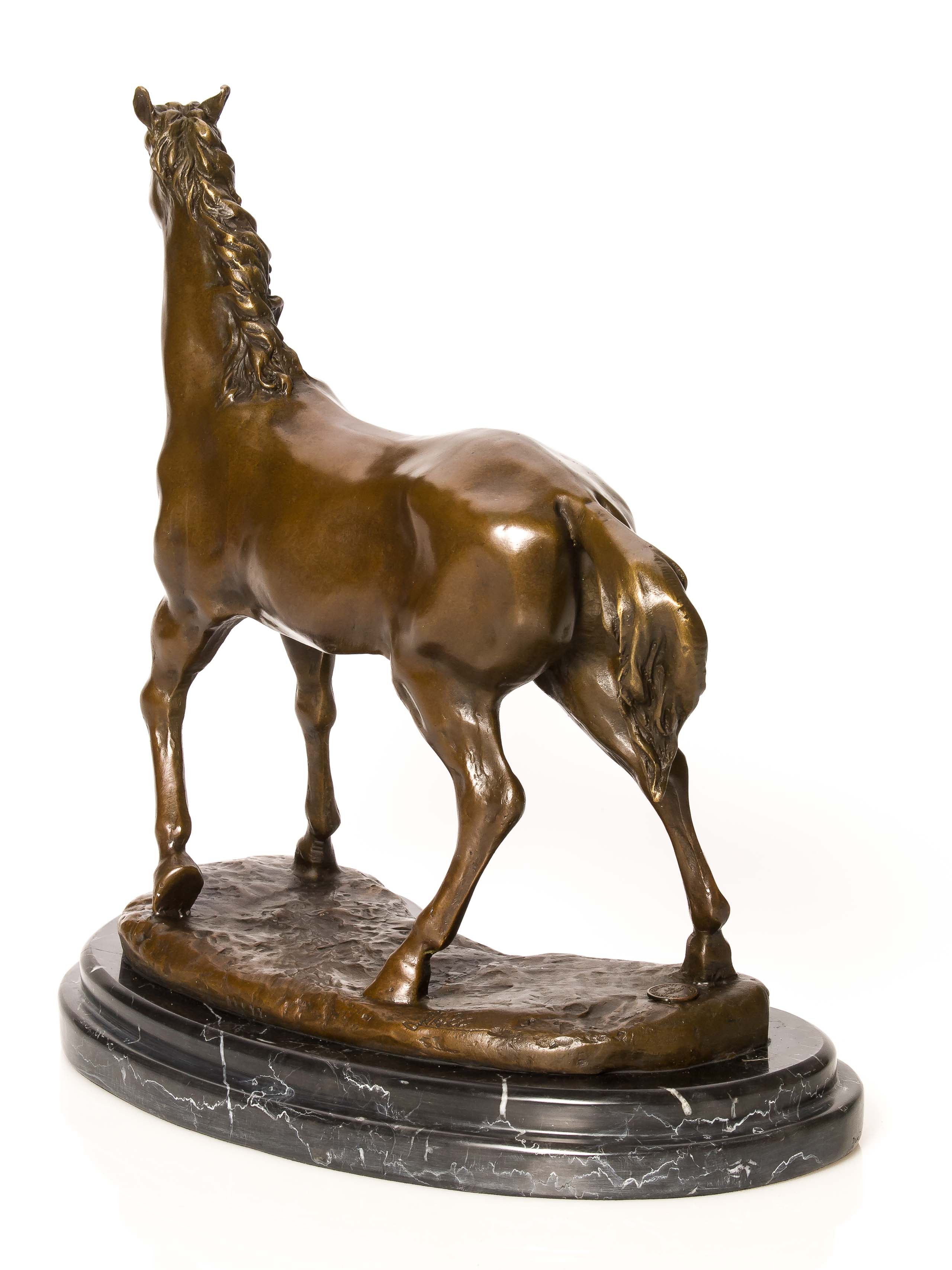 Bronzeskulptur Pferd 6kg Bronze Statue 32cm Skulptur Figur Antik-Stil horse