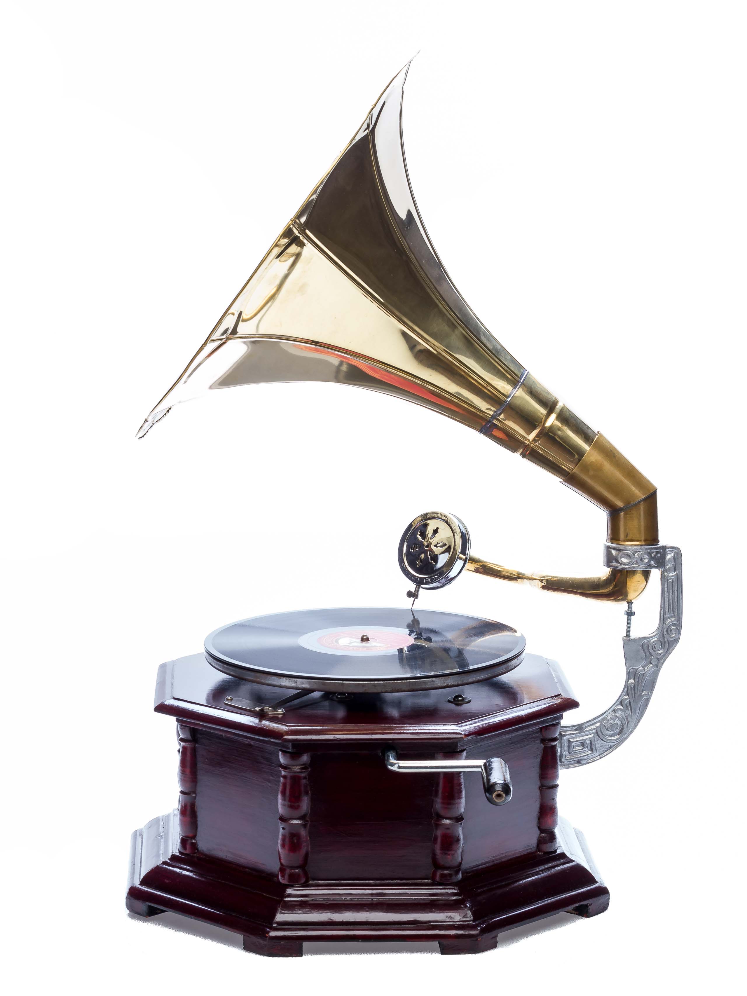 Grammophon Gramophone Trichter Grammofon für Schellack Platten im antik Stil