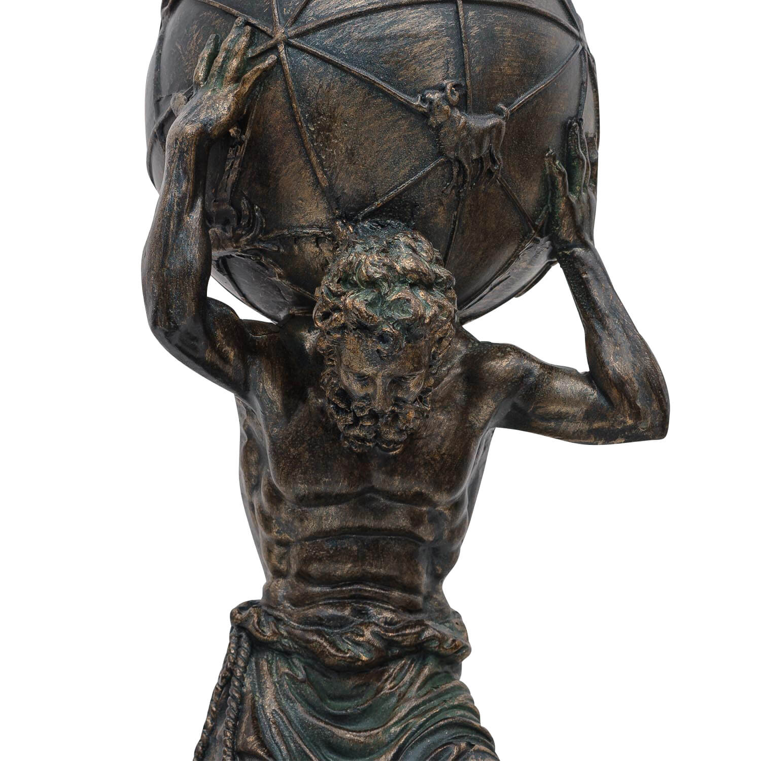 Atlas Träger der Weltkugel Titan Skulptur Figur Statue Antik-Stil 42cm