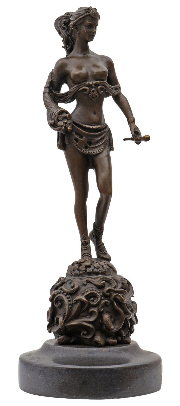 Bronzeskulptur Amazone im Antik-Stil Bronze Figur 24cm