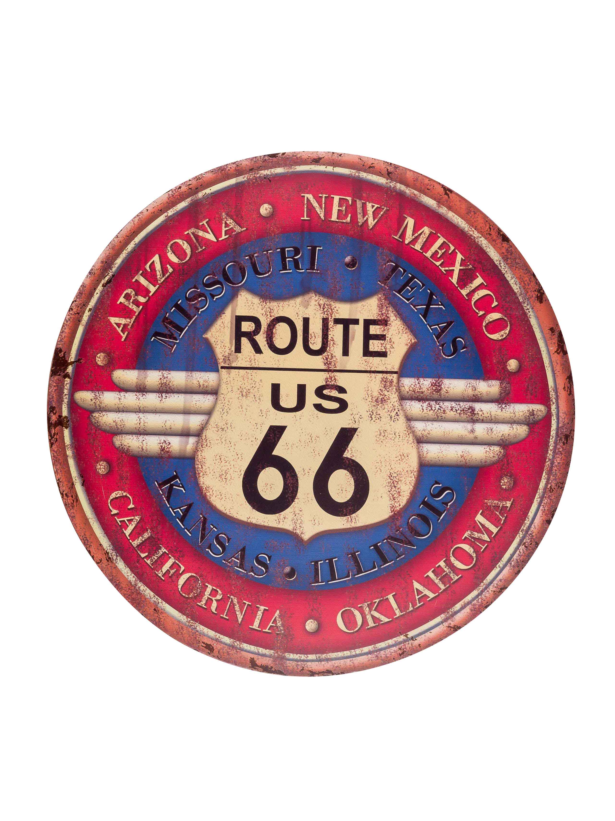 Plåtskylt väggskylt Route 66 magnetplatta Arizona Amerika USA 60cm nostalgi