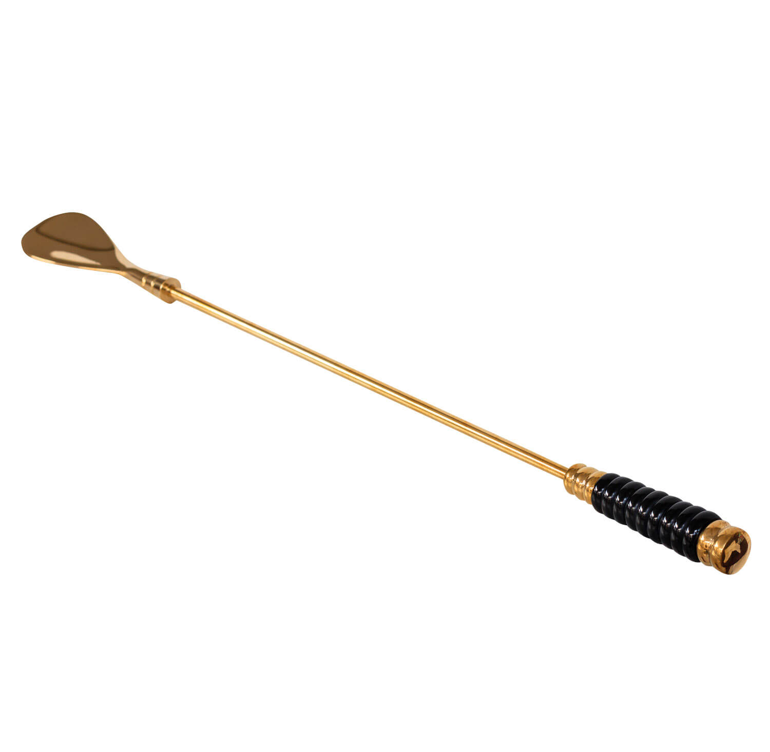 Schuhanzieher Schuhlöffel Messing gold im Antik-Stil - 52cm