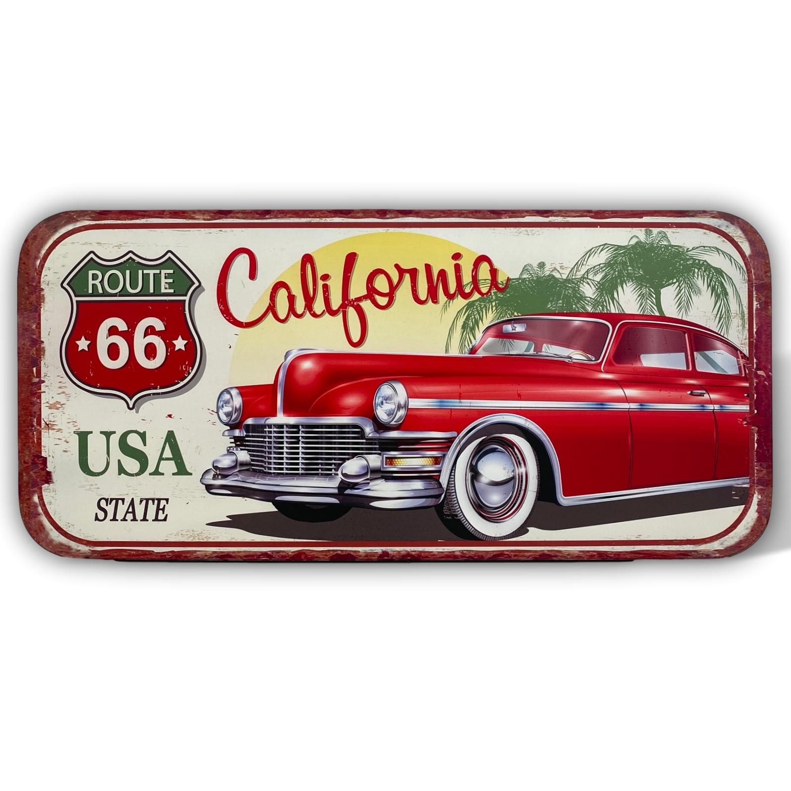 XXL Blechschild Magnettafel Route 66 USA California Wandschild 100x47cm