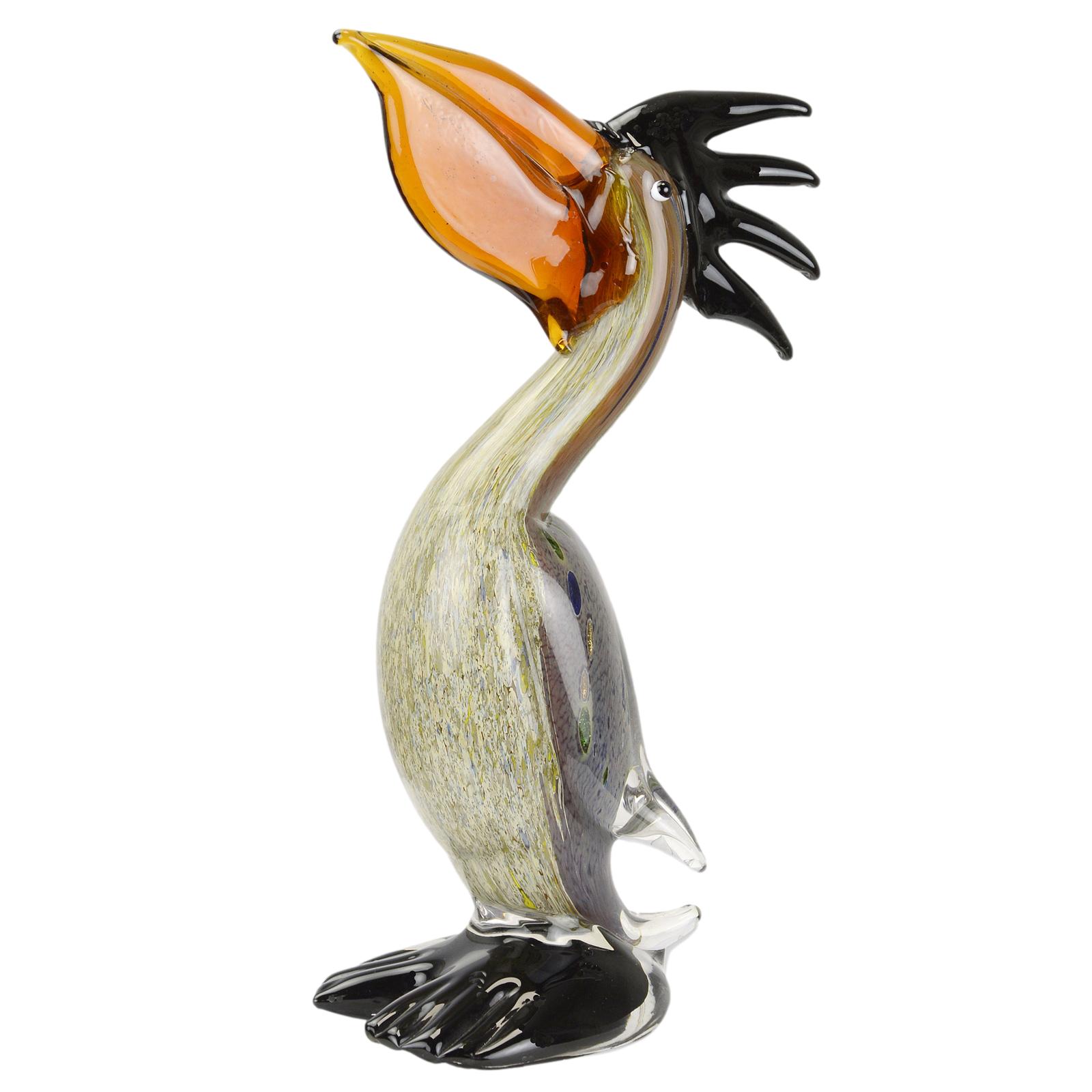 Glasfigur figur skulptur glas glasskulptur pelikan Murano stil antik stil 30cm