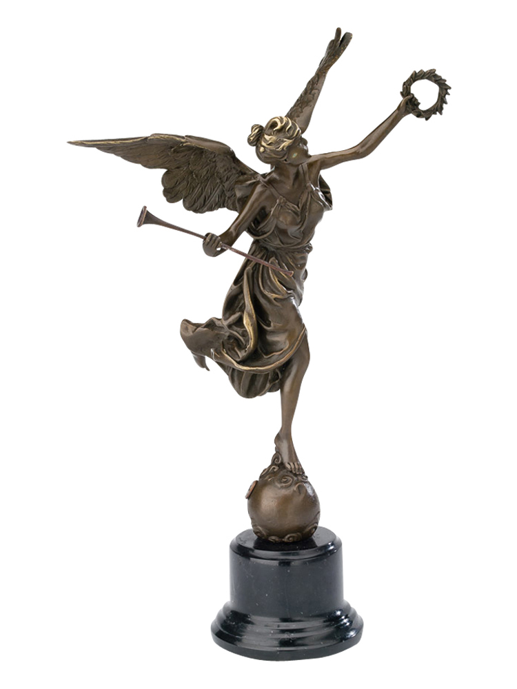 Bronzeskulptur 39cm winged victory Flügel Bronzefigur Bronze Antikstil sculpture