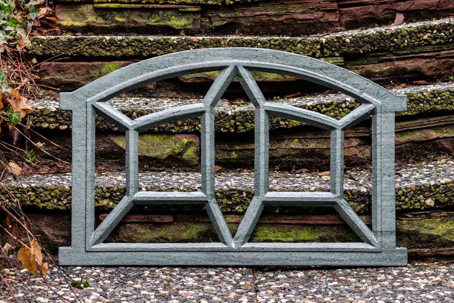 Fenster grau Stallfenster Eisenfenster Scheunenfenster Eisen 64cm Antik-Stil (n)