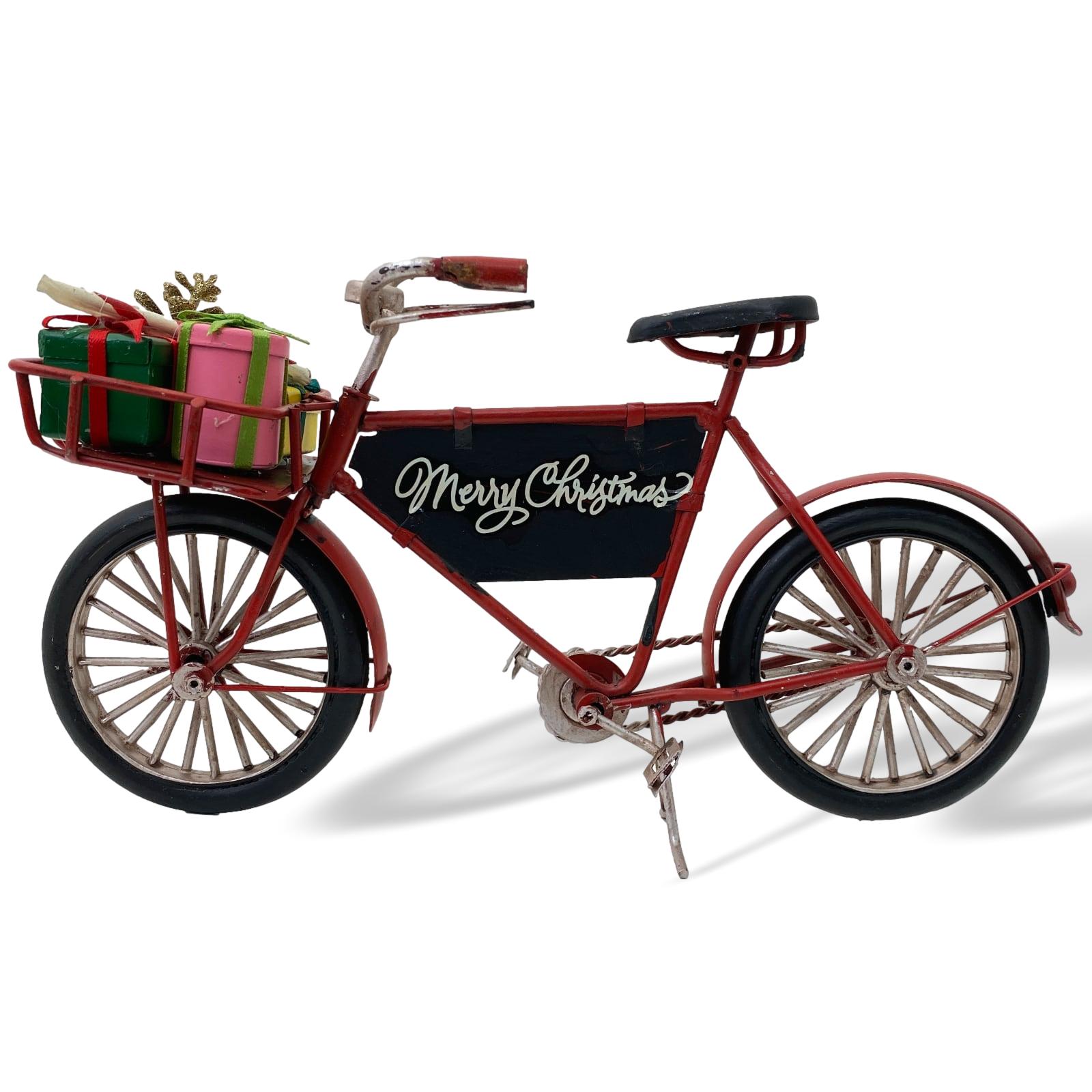 Cykel juldekoration metall nostalgi 24cm antik stil