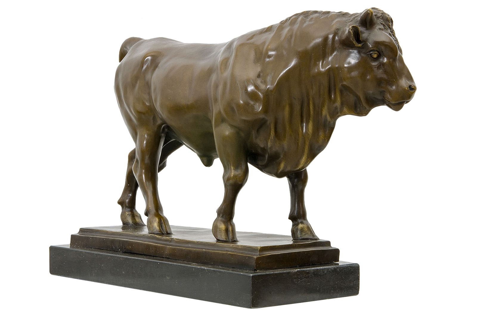 Bronzeskulptur Stier im Antik-Stil Bronze Figur Statue 50cm