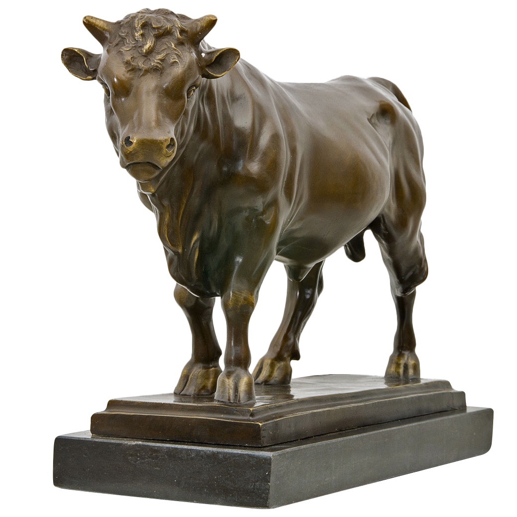 Bronzeskulptur Stier im Antik-Stil Bronze Figur Statue 50cm