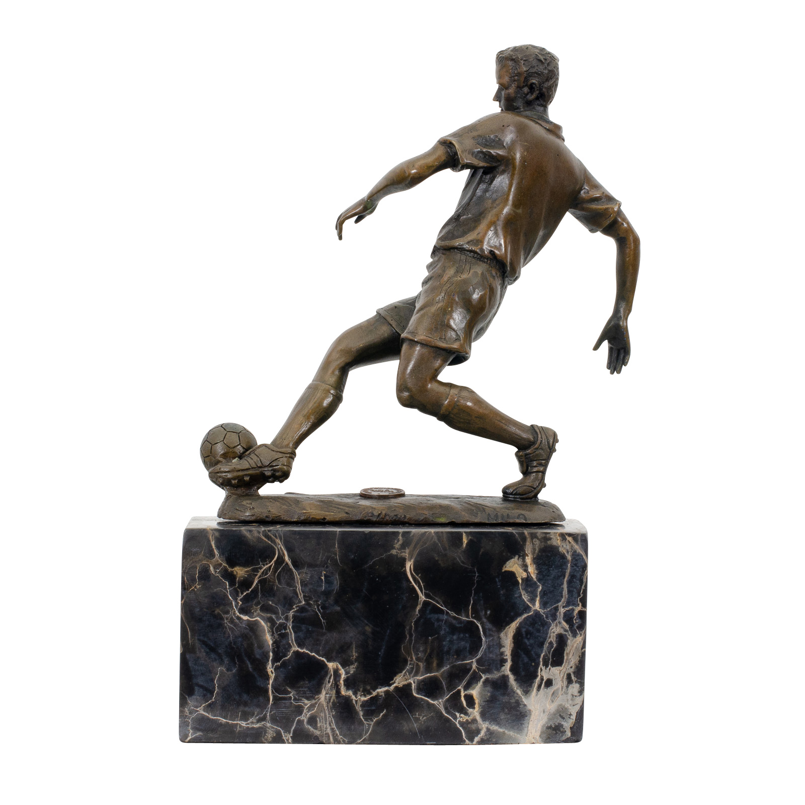 Bronzeskulptur Fussball Bronze Skulptur Figur Trophäe Pokal Verein Statue