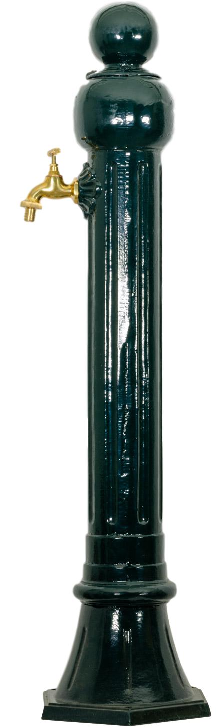 Standbrunnen 97cm Alu grün Brunnen Waschbecken Zapfsäule Antik-Stil