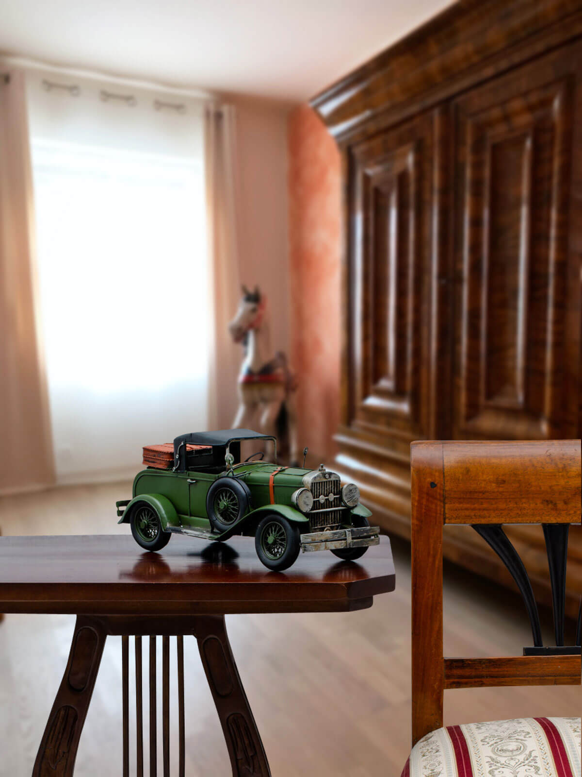 Modellauto Oldtimer Nostalgie Blech Metall Auto Modell Antik-Stil - 34cm