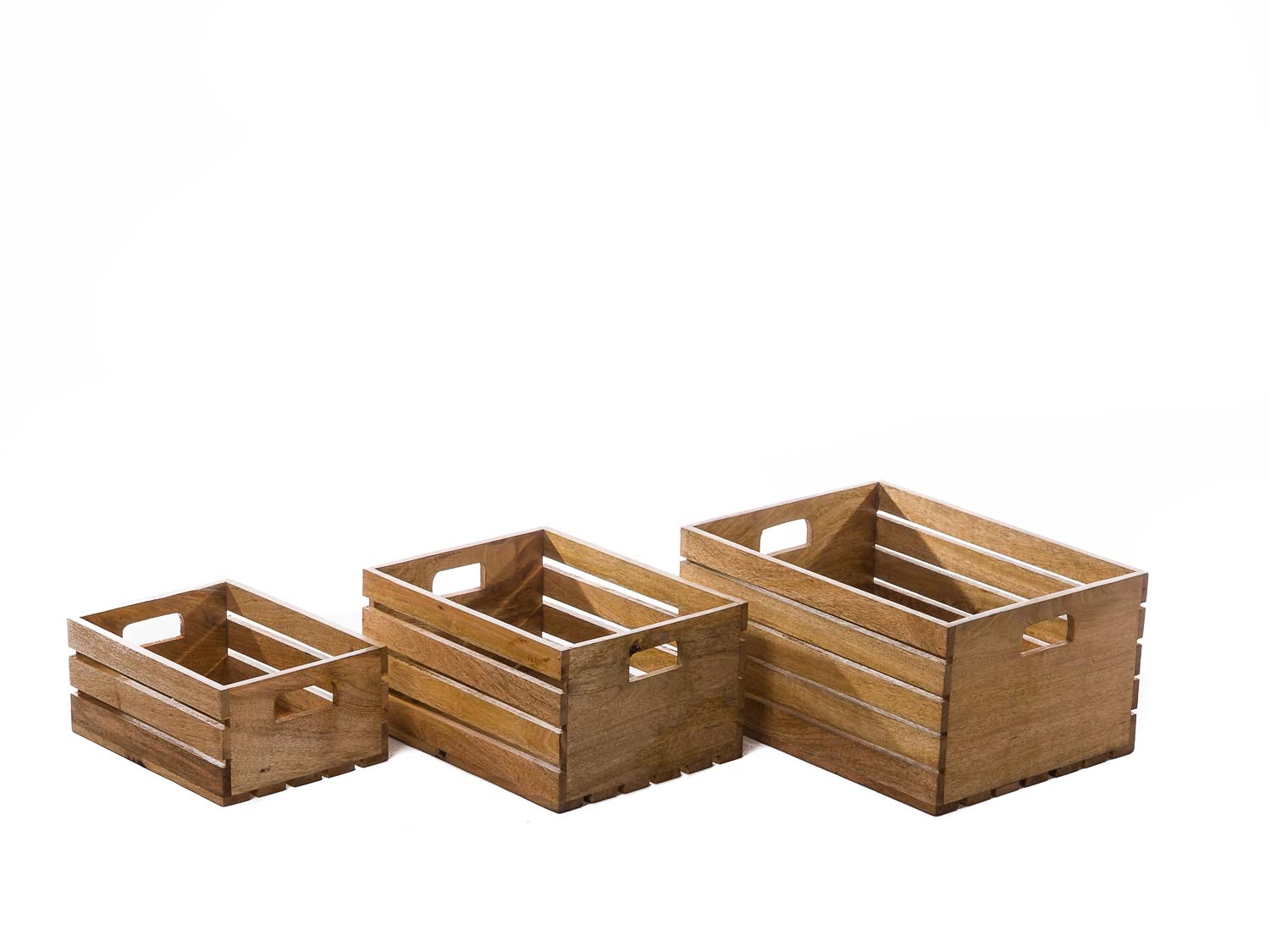 3x Holz Kiste Allzweckkiste Obstkiste Box Antik-Stil