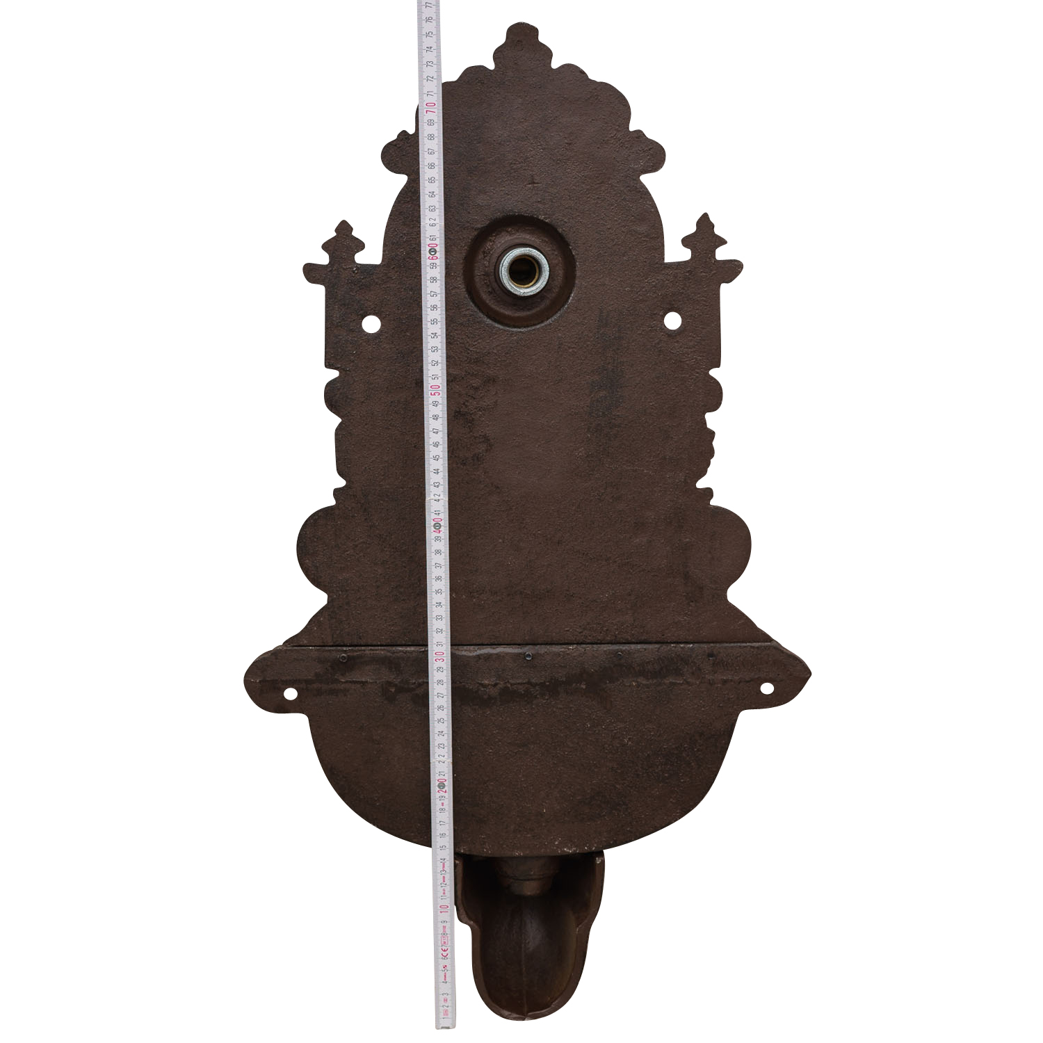 Waschbecken Wandbrunnen Garten Eisen Antik-Stil Brunnen braun 75cm