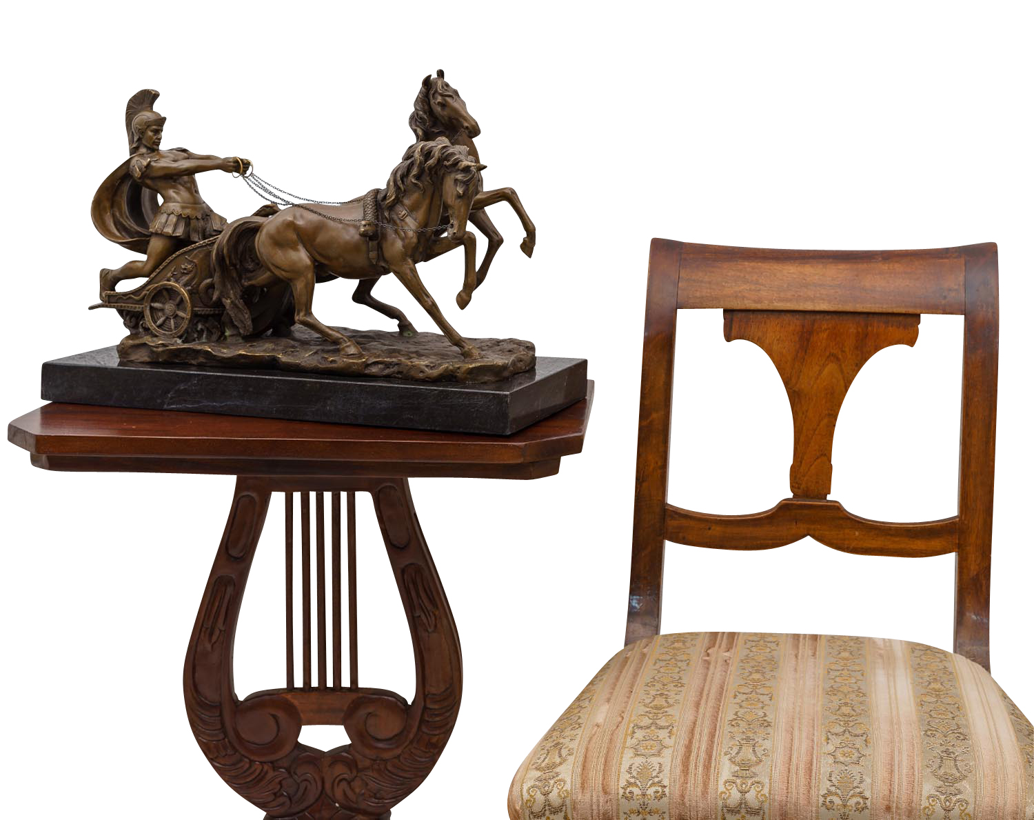 Bronzeskulptur Römer im Streitwagen nach Adrian Jones Reiter Bronze 51cm