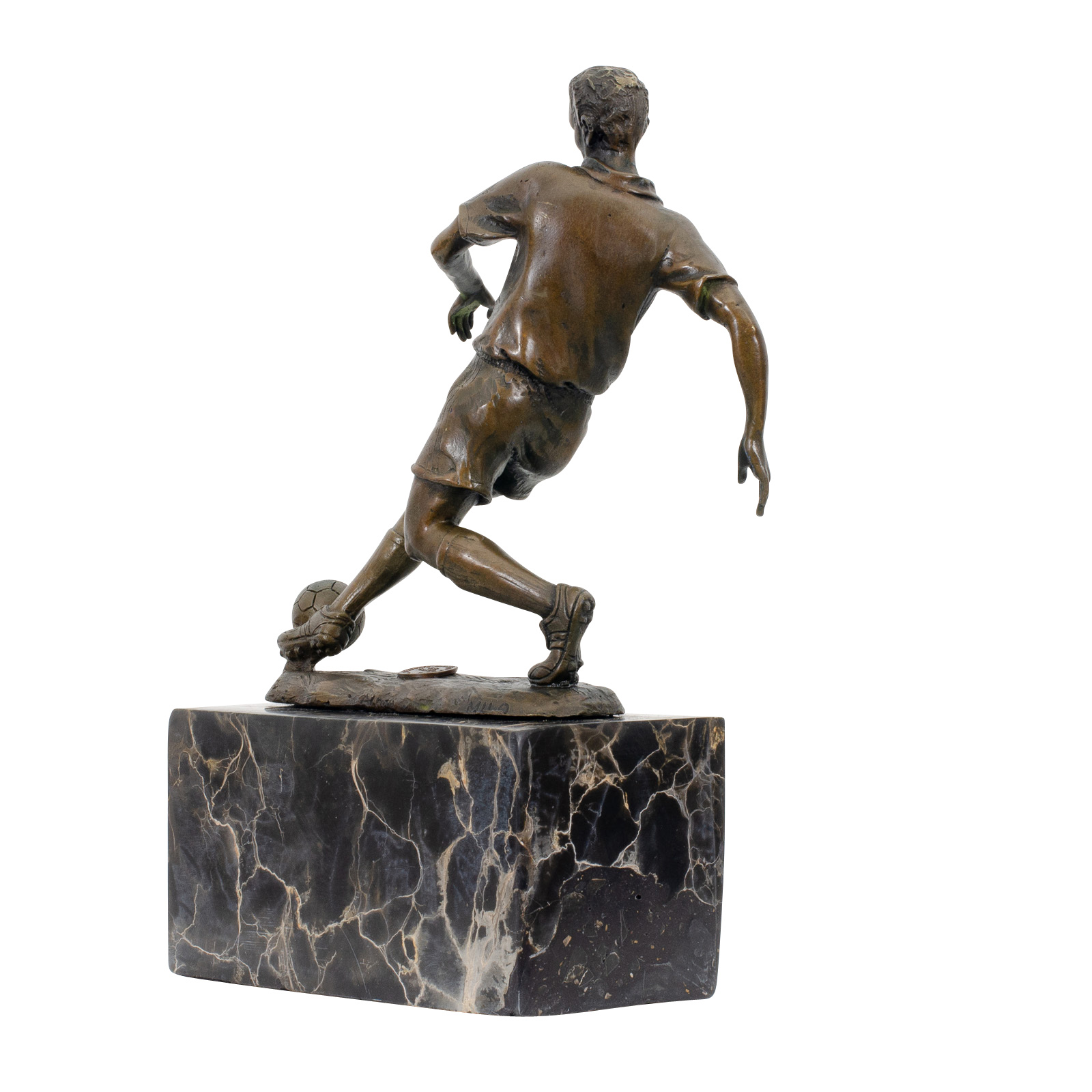 Bronzeskulptur Fussball Bronze Skulptur Figur Trophäe Pokal Verein Statue