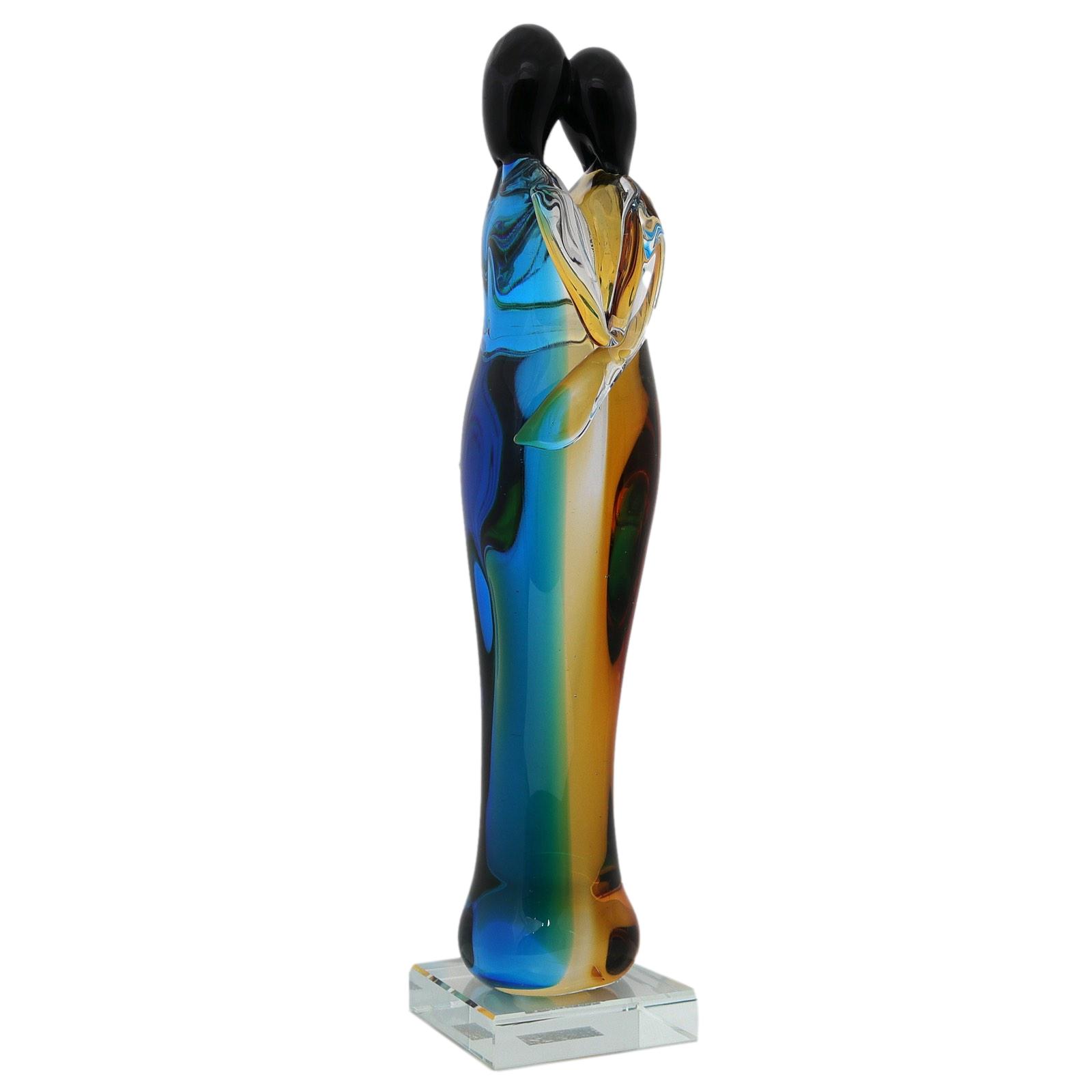 Glasskulptur Glasfigur Figur Skulptur Liebe Glas Paar Liebespaar Hochzeit Design