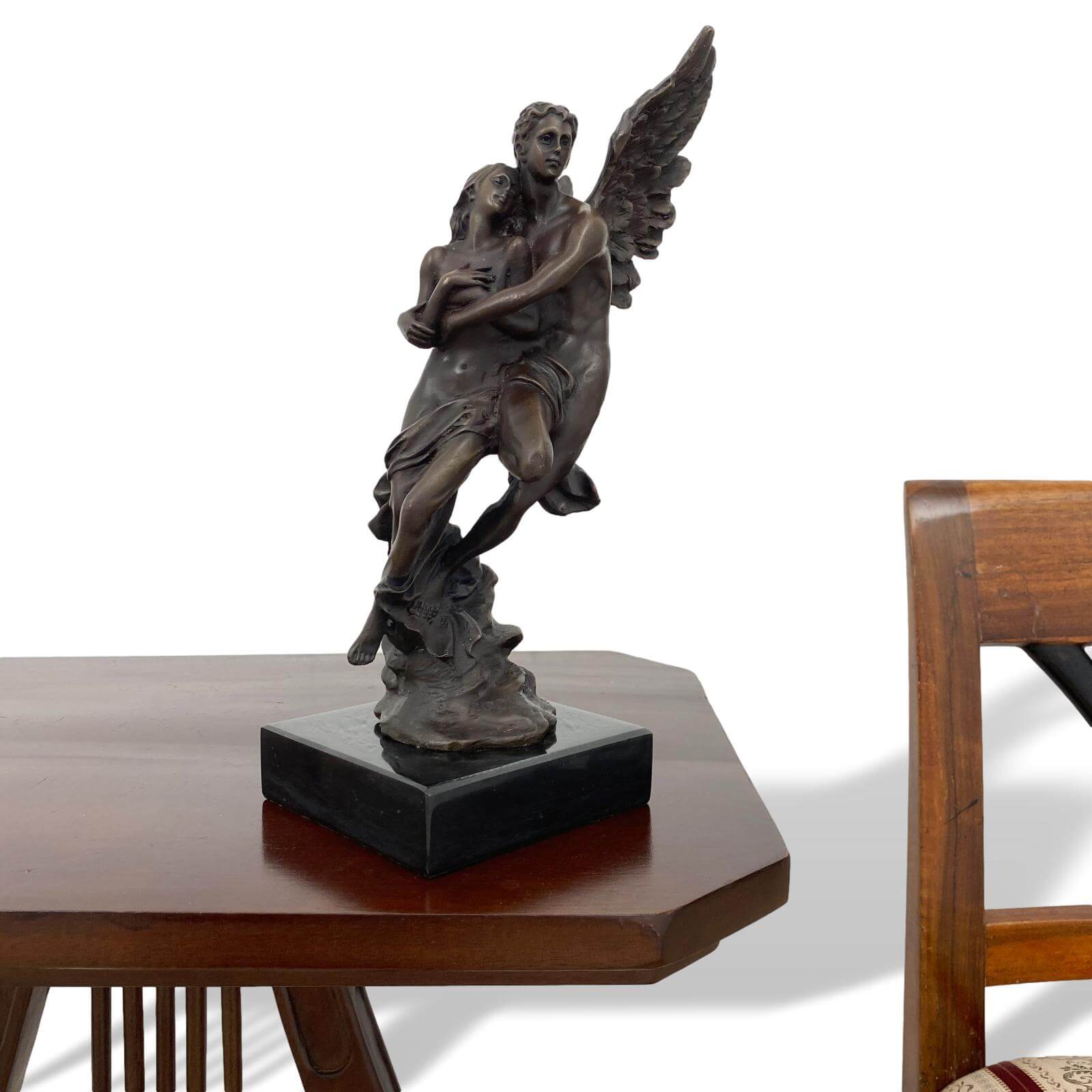 Bronzeskulptur Cupid Psyche nach Henry Godet Antik-Stil Bronze Replik Kopie