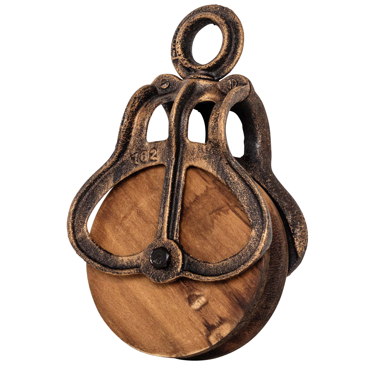 Flaschenzug Umlenkrolle Seilzug Rolle Eisen Werkzeug Antik-Stil 26cm