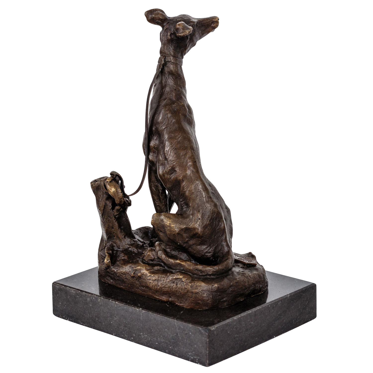 Bronzeskulptur Windhund im Antik-Stil Bronze Figur 20cm