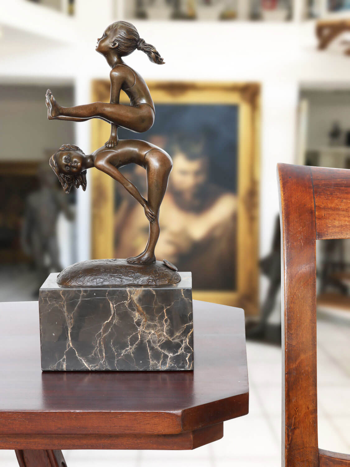 Bronzeskulptur Kinder im Antik-Stil Bronze Figur Statue 28cm
