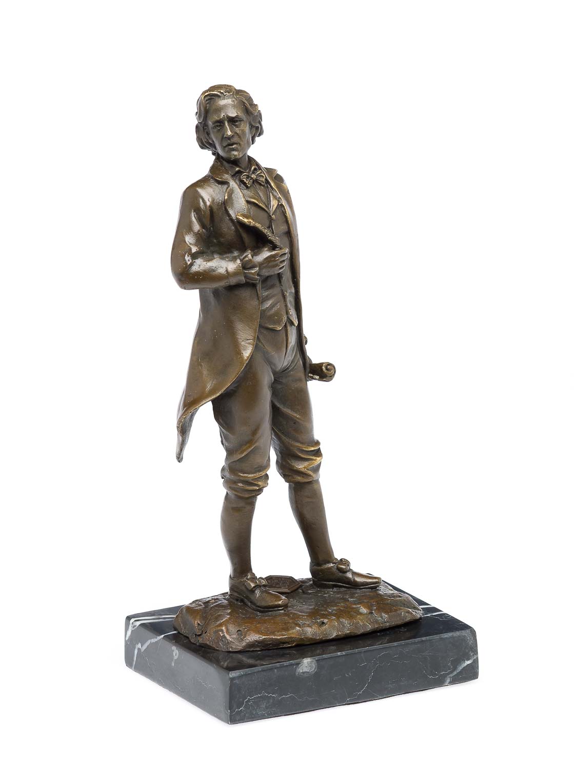 Bronzeskulptur Komponist Chopin Skulptur 20cm Statue Bronze Pianist