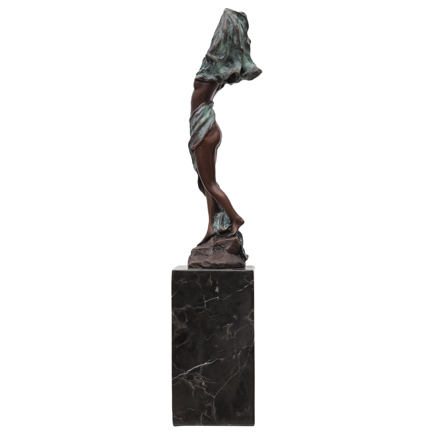 Bronzeskulptur Frau Tänzerin im Antik-Stil Bronze Figur Statue 35cm