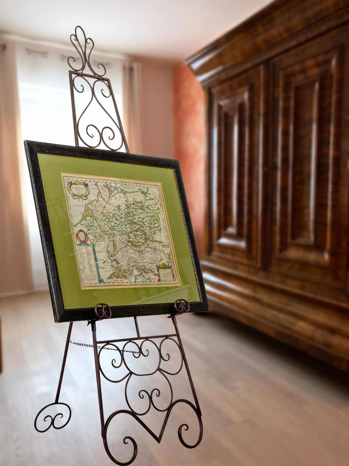 Staffelei 152cm Bilderständer Aufsteller Nostalgie Eisen Antik-Stil schwarz