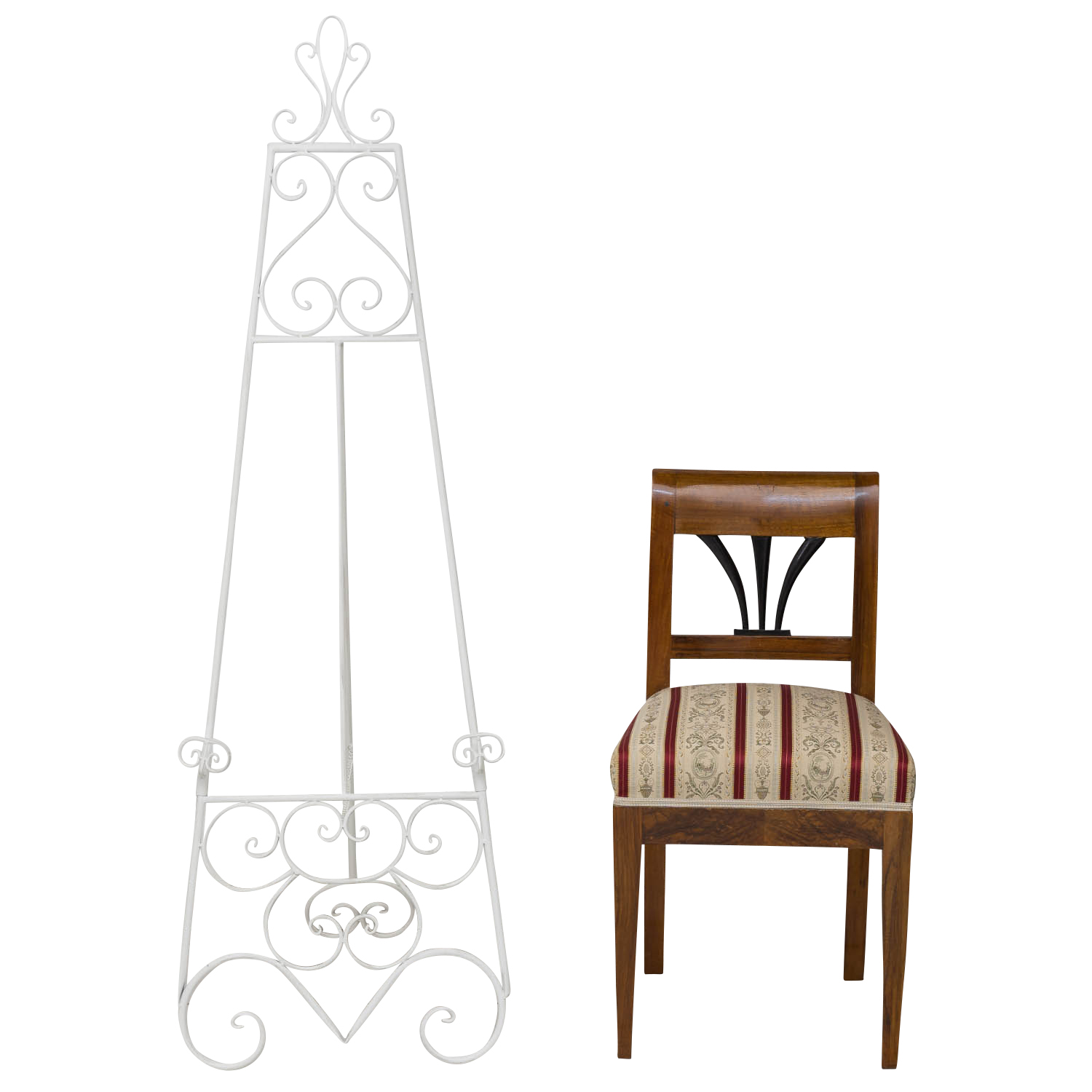 Staffelei Bildhalter Bilderständer Aufsteller Nostalgie Eisen Antik-Stil weiss