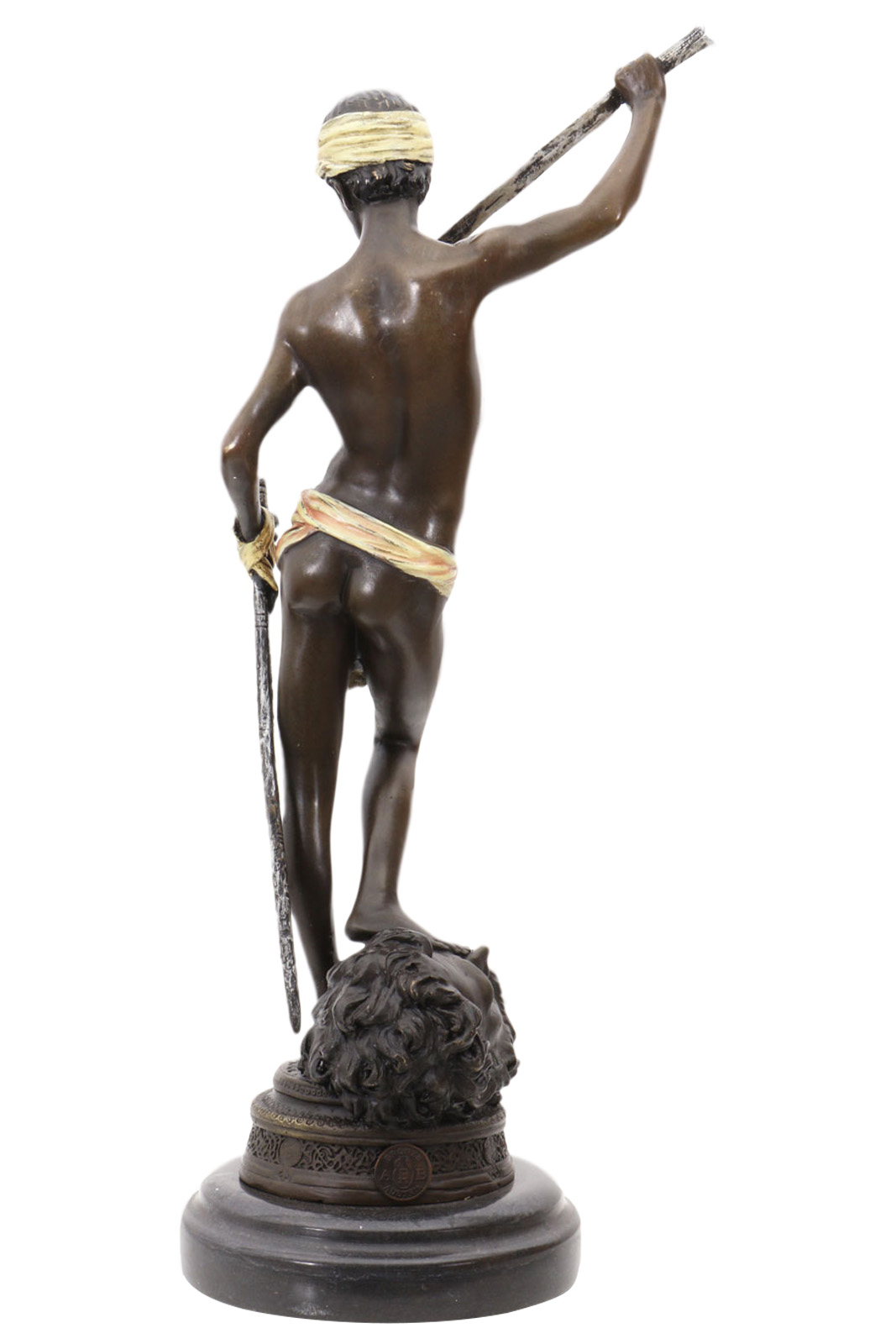 Bronzeskulptur David Goliath im Antik-Stil Bronze Figur Statue 33cm