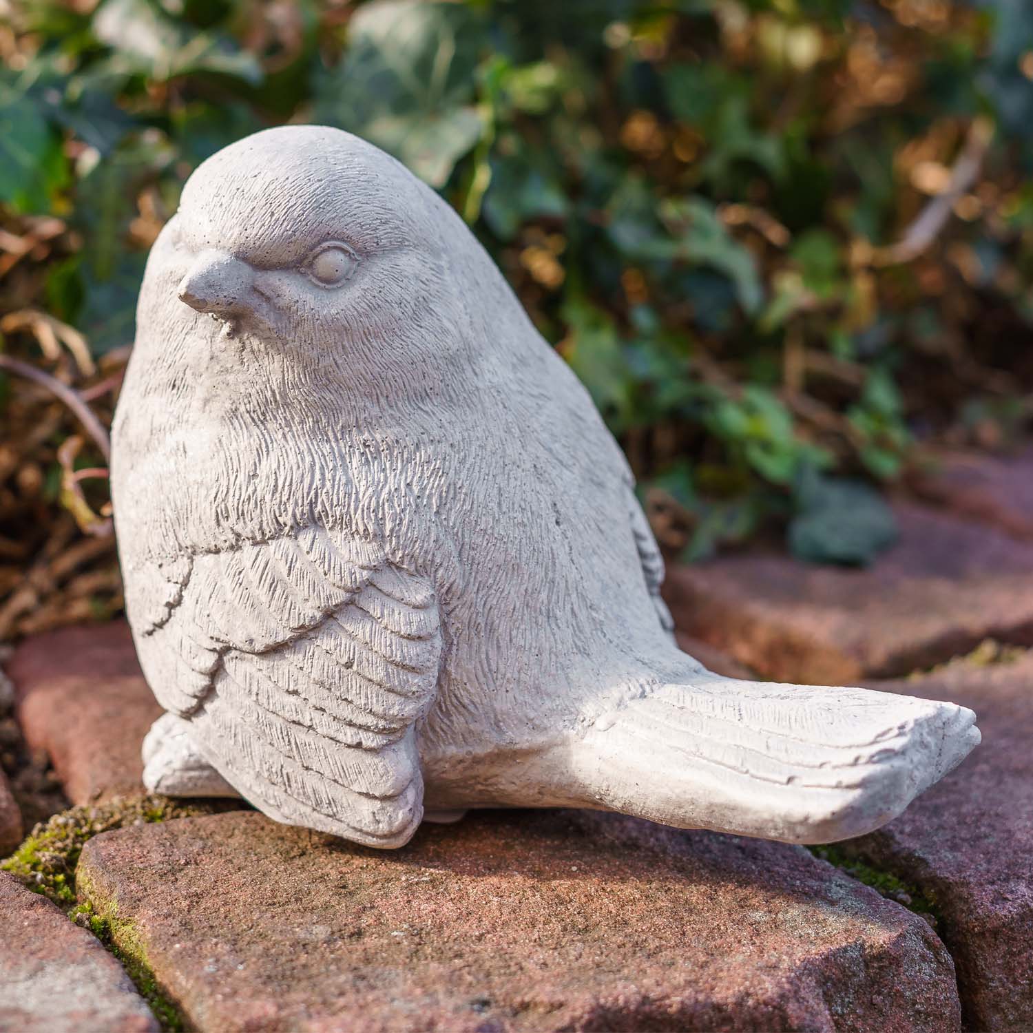 Skulptur Vogel Figur Statue massiver Kunststein Antik-Stil Dekoration Garten