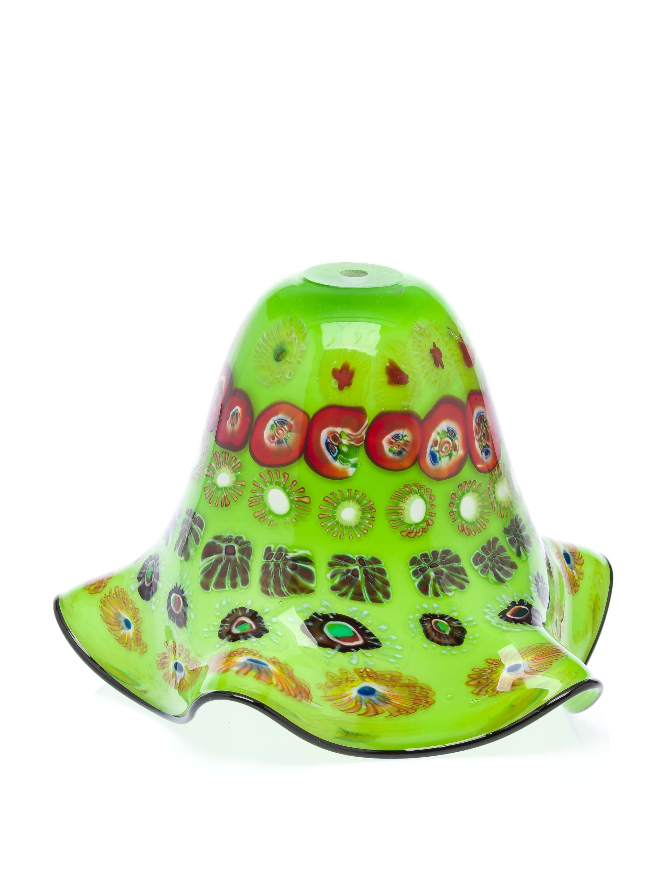 Lampenschirm Tischlampe Lampe Glas Glasschirm Murano Stil glass lampshade grün