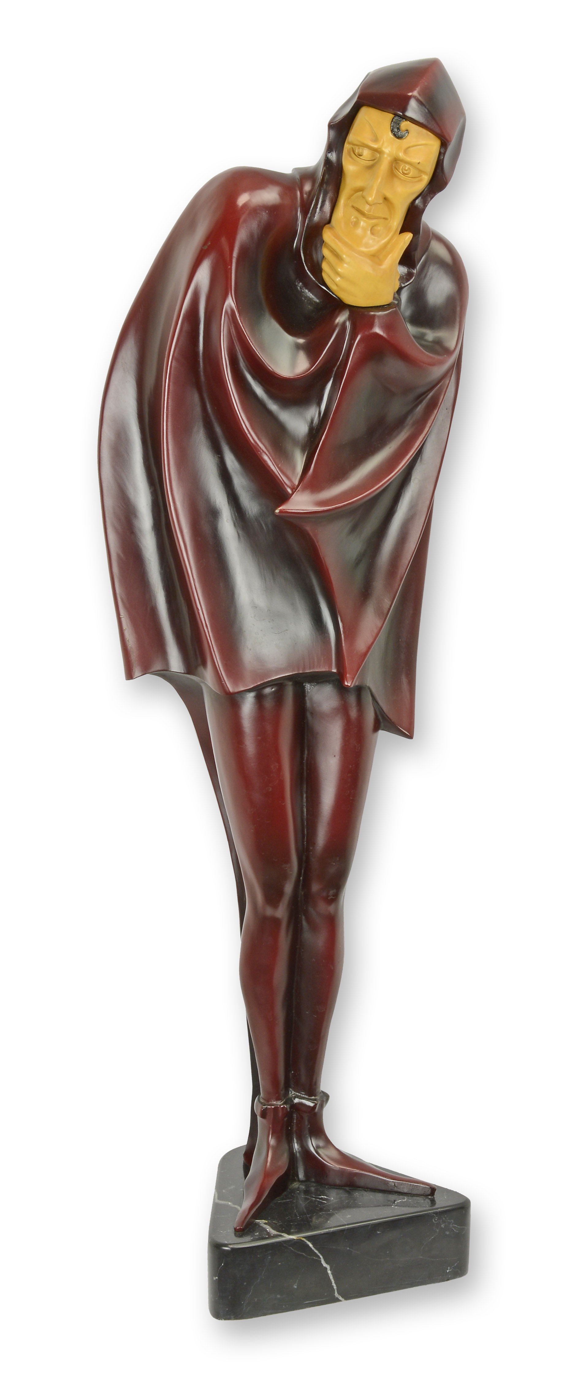 Bronsskulptur av Mefistofeles efter Roland Paris replik retro design dekoration