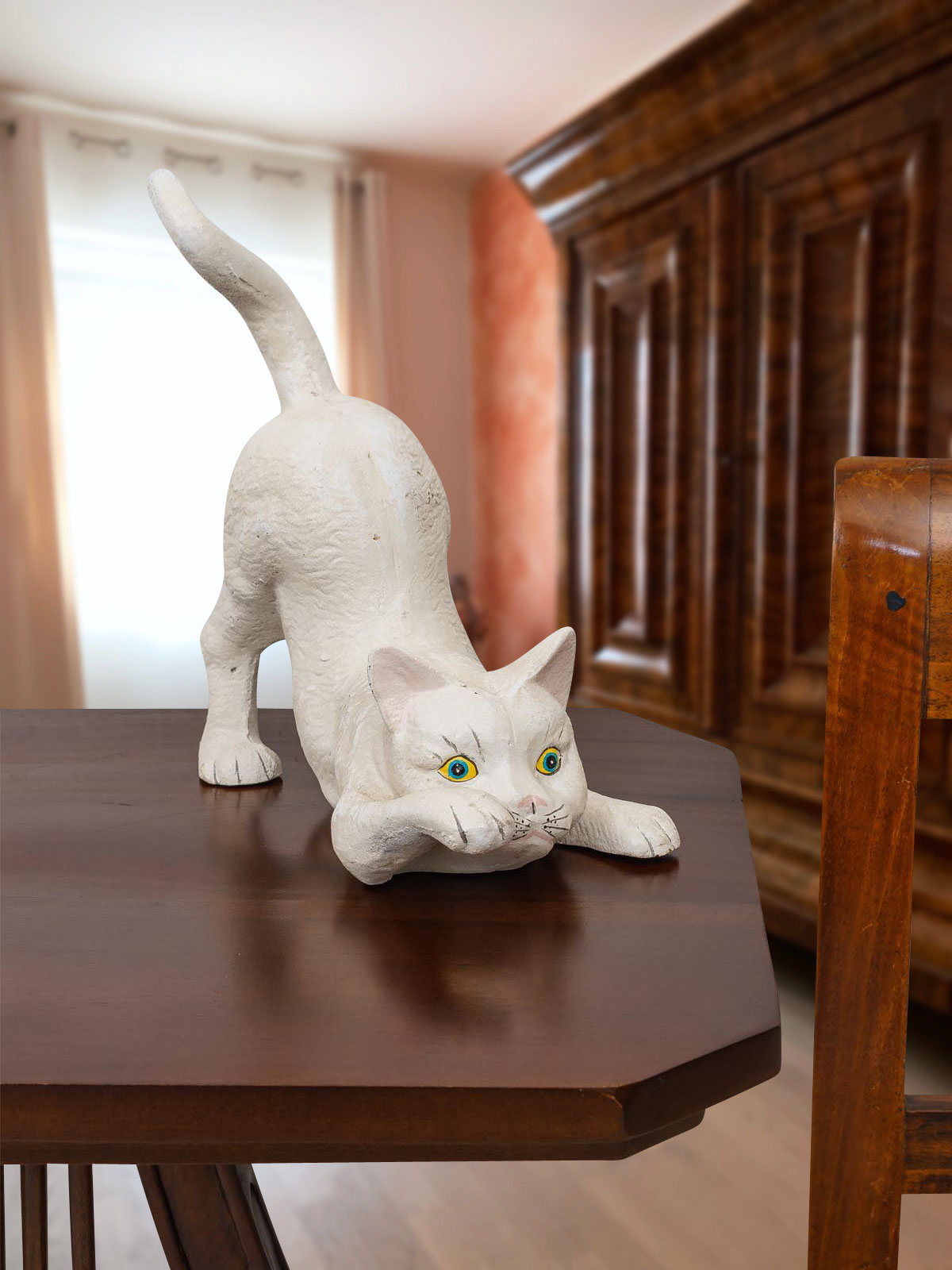 Türstopper Katze Figur Skulptur Eisen 23cm Antik-Stil